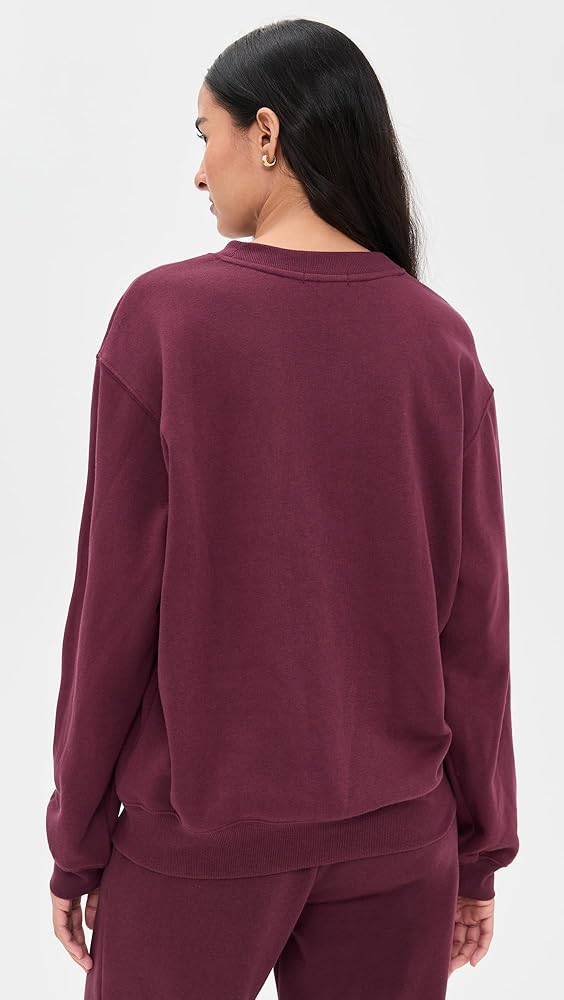 Z SUPPLY Women's Boyfriend Sweatshirt, Merlot, Red, S at Amazon